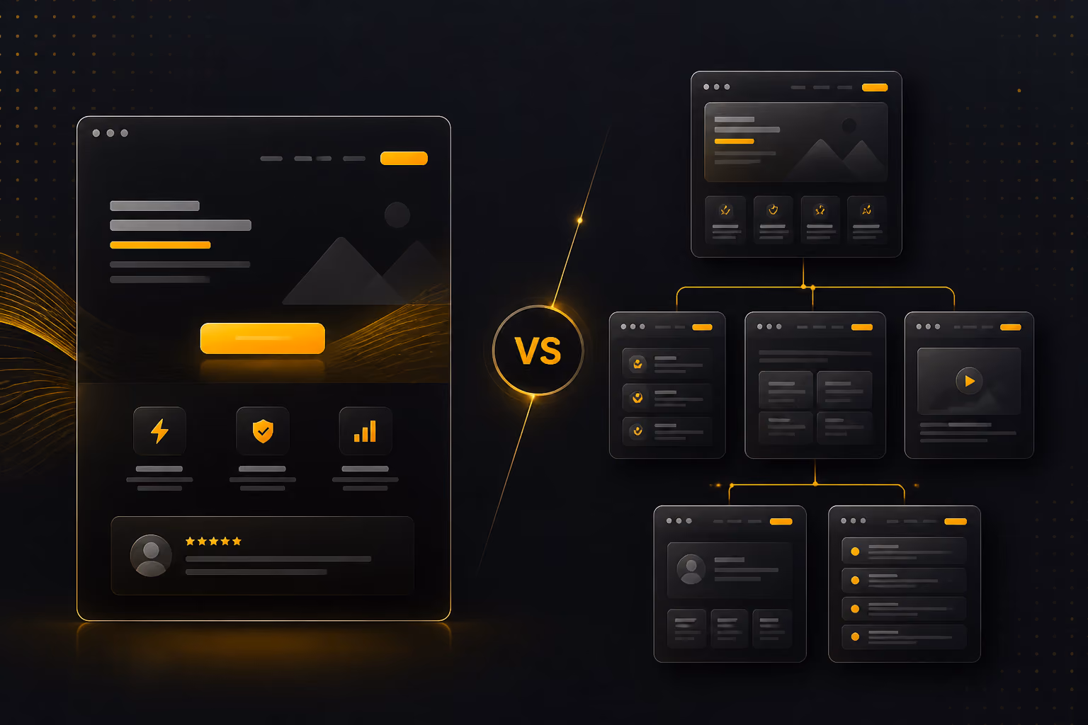 Comparación entre landing page y sitio web corporativo