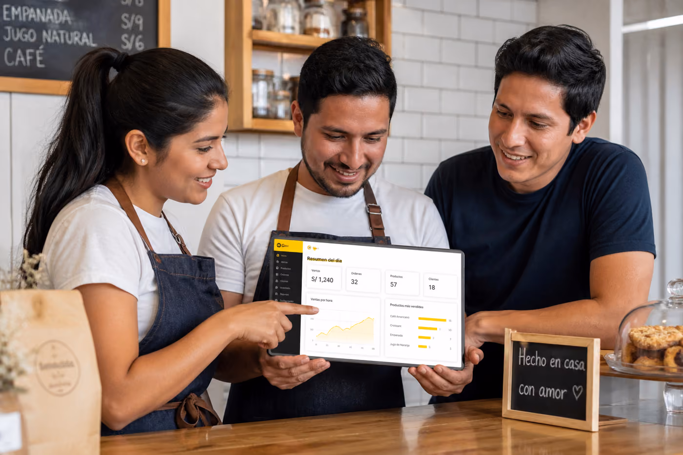 Equipo coordinando un sistema en operación